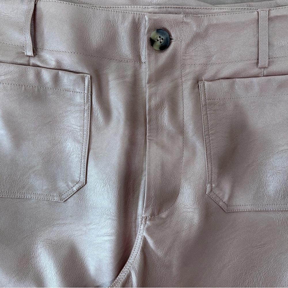 Maeve Metallic Rose Wide-Leg Pants - Picture 6 of 9